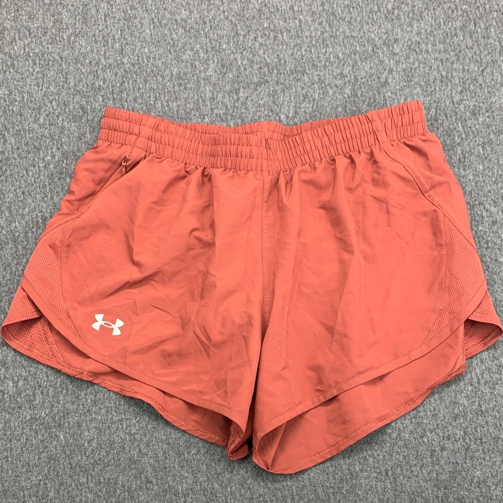 Under Armour Women's Orange Athletic Lined Running Shorts - Size M